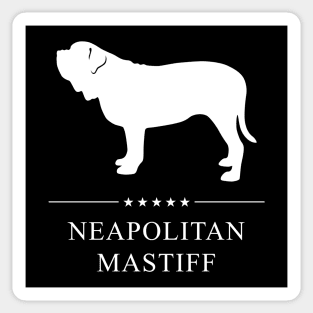 Neapolitan Mastiff Dog White Silhouette Sticker